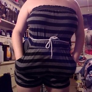 Black and gray romper